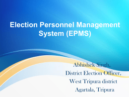 Election Personnel Deployment System (EPDS)