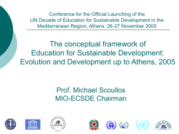 DRAFT UNECE STRATEGY FOR EDUCATION FOR SUSTAINABLE DEVELOPMENT