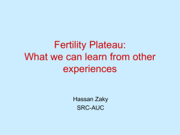 Fertility Plateau: What we can learn from other experiences