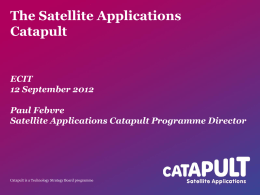 The Satellite Applications Catapult Centre Industry