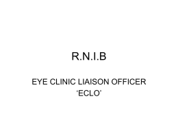 R.N.I.B - diabetic retinopathy