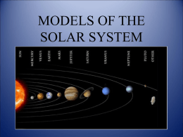 MODELS OF THE SOLAR SYSTEM - Saint Paul Public Schools