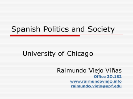 Spanish Politics and Society