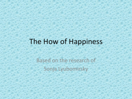 The How of Happiness - Colorado State University