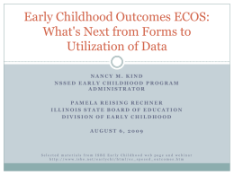 Early Childhood Outcomes ECOS