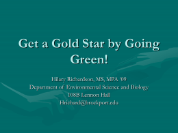 Get a Gold Star by Going Green!