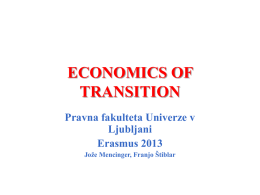 ECONOMICS OF TRANSITION - University of Ljubljana