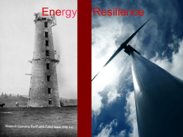 Energy Resilience - University of Otago