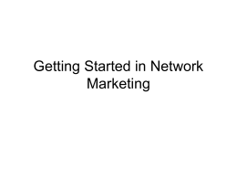 Understanding Network Marketing