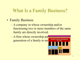 What Is a Family Business?
