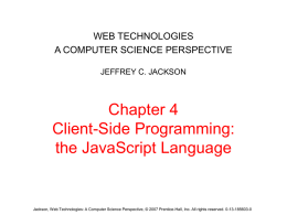 Chapter 4 Client-Side Programming: the JavaScript Language