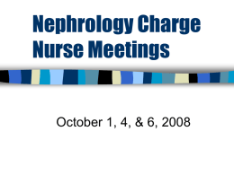 Nephrology Charge Nurse Meeting