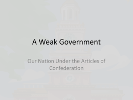 A Weak Government
