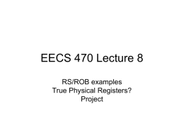 EECS 470 - University of Michigan