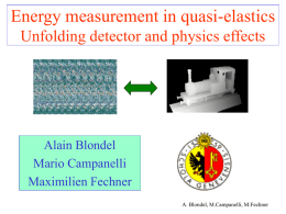 Energy measurement in quasi-elastics Unfolding detector