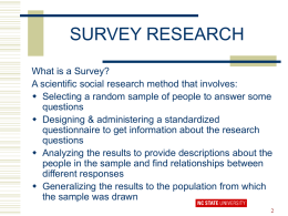 Using Surveys for Assessment