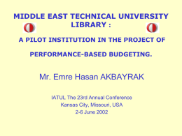 MIDDLE EAST TECHNICAL UNIVERSITY