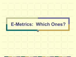 E-Metrics Projects