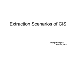 Extraction Senarios of CIS