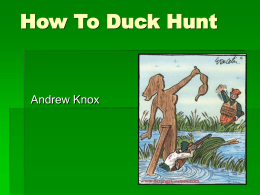 How To Duck Hunt - Whitman College
