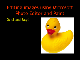Editing images using Microsoft PhotoEditor
