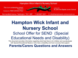 (xxx) School Offer for SEND Parents/Carer’s Questions and