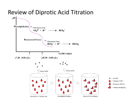Review of Diprotic Acid Titration