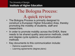The Bologna Process, Faculty, Curriculum and Teaching