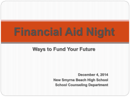 Financial Aid Night Ways to Fund Your Future