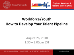 Workforce/Youth – How to develop your talent pipeline