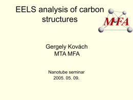 EELS analysis of carbon structures
