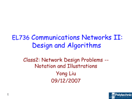 Communications Networks II: Design and Algorithms