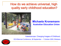 AEU South Australian Branch Early Childhood Inquiry forum