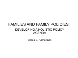 Families and Family Policies