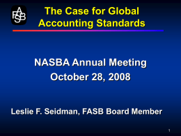 Global Accounting Standards Report