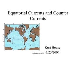 Equatorial Currents and Counter Currents