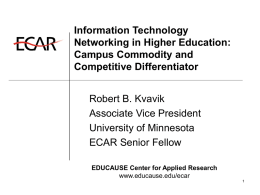 IT Networking in Higher Education