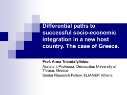 Differential paths to successful socio