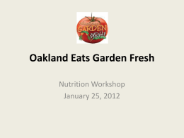 Oakland Eats Garden Fresh - Oakland Unified School District