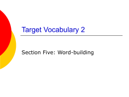 Target Vocabulary 2