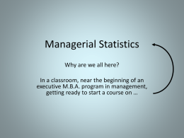 Statistics - Kellogg School of Management
