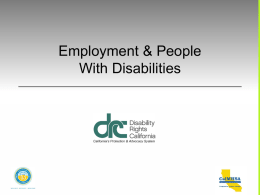 Employment & PeopleWith Disabilities