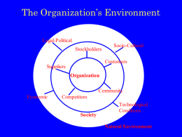 The Organization's Environment