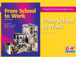 Goodheart-Willcox Publisher | From School to Work | Chapter 2