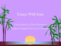 Essays With Ease - Troy University