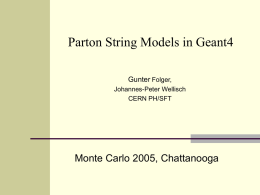 String Parton Models in Geant4