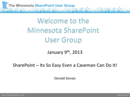 SharePoint Its So Easy Even a Caveman