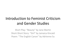 Introduction to Literary Theory, Feminism