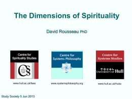 Dimensions of Spirituality