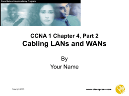 CCNA 1 Module 5 Cabling LANs and WANs